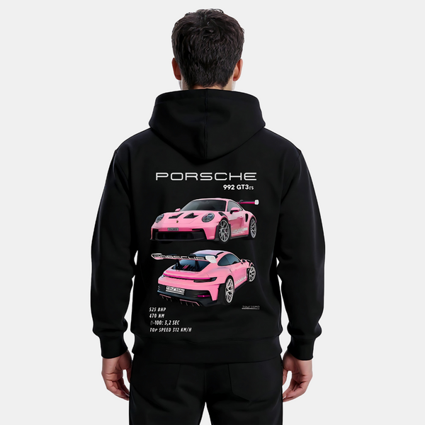 Sweat porsche GT3 RS 911 992 Noir de face