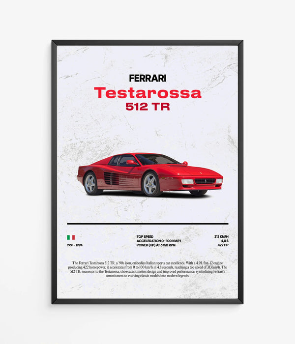 Ferrari Testarossa 512 TR Poster