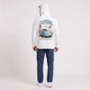 Sweat Volkswagen Beetle California Aircooled blanc à capuche vu de dos