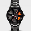 Nissan GT-R watch front view, 3D spinning wheel dial