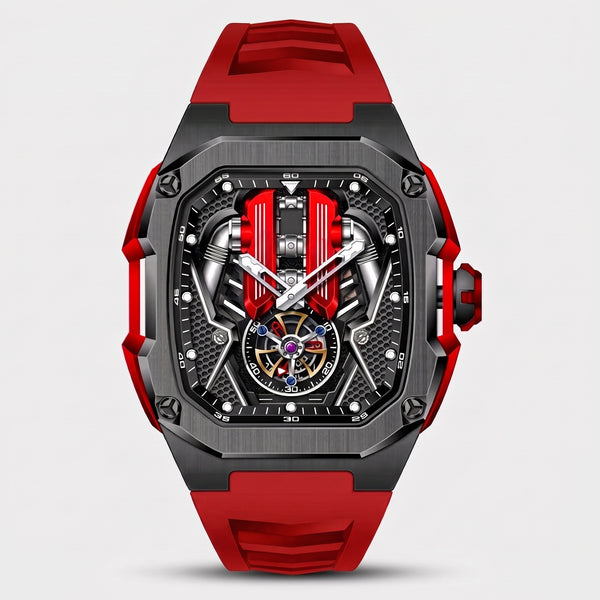 V12 Engine Watch, red engine