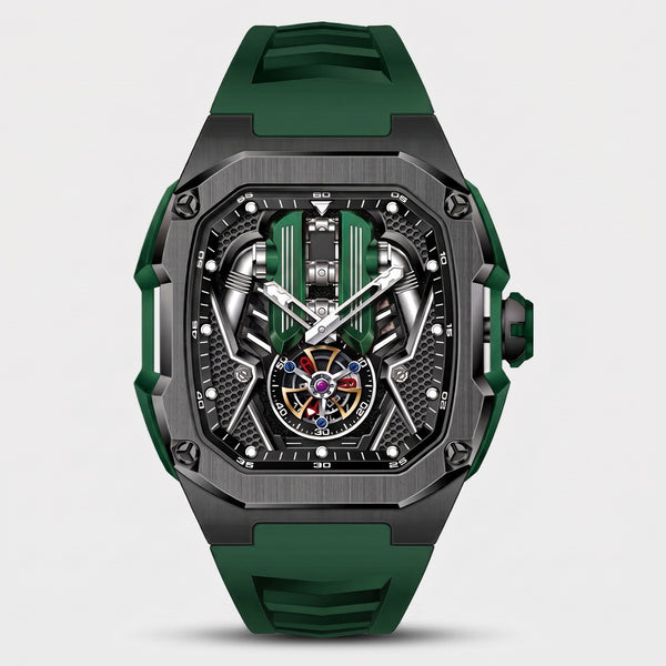 V12 Engine Watch, green engine