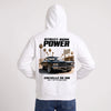 Sweat Chevrolet Chevelle SS 396 Street-Born Power blanc porté de dos