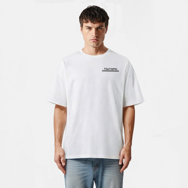 t-shirt blancF1 ferrari rouge de face