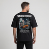 T-shirt Mazda RX-7 FD3S Shinjuku Scream noir, vue dos : design cinématographique Shinjuku, Tourismo Clothing