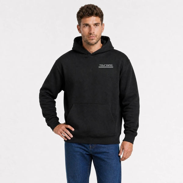 Sweat Chevrolet Chevelle Ss 454 Big Block Authority noir vu de face en plan rapproché avec logo Tourismo