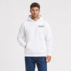 Sweat Maserati 250F Scuderia Elegance blanc vu de face en plan rapproché avec logo Tourismo