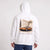 Sweat Maserati Bora Avenir italien blanc à capuche, sportive orange cuivré vue de dos