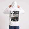 Sweat Toyota FJ Cruiser Outside All Day blanc porté de dos