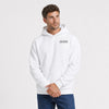 Sweat Volkswagen Beetle California Aircooled blanc vu de face en plan rapproché avec logo Tourismo