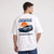 T-shirt Back to the future blanc, DeLorean DMC-12 argentée vue de dos