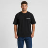 T-shirt Bentley Blower The Art Of Adventure noir vu de face en plan rapproché avec logo Tourismo