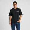 T-shirt Chevrolet Camaro 1969 Street Hunter noir vu de face en plan rapproché avec logo Tourismo