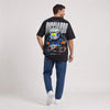 T-shirt F1 Daniel Ricciardo Signature noir porté de dos en plan large