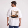 T-shirt Maserati Bora Avenir italien blanc, sportive orange cuivré vue de dos