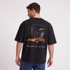 T-shirt Maserati Bora Avenir italien noir vu de dos en plan rapproché