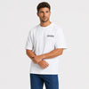 T-shirt Ram Trx Built To Hit Hard blanc vu de face en plan rapproché avec logo Tourismo