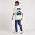 T-shirt Toyota Land Cruiser FJ40 Built Beyond Roads blanc vu de dos
