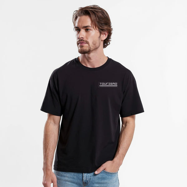 T-shirt noir Shelby GT500, logo minimaliste à l'avant