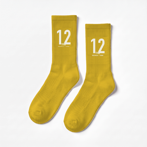 Ayrton Senna 12 Socks, 1988 season, yellow