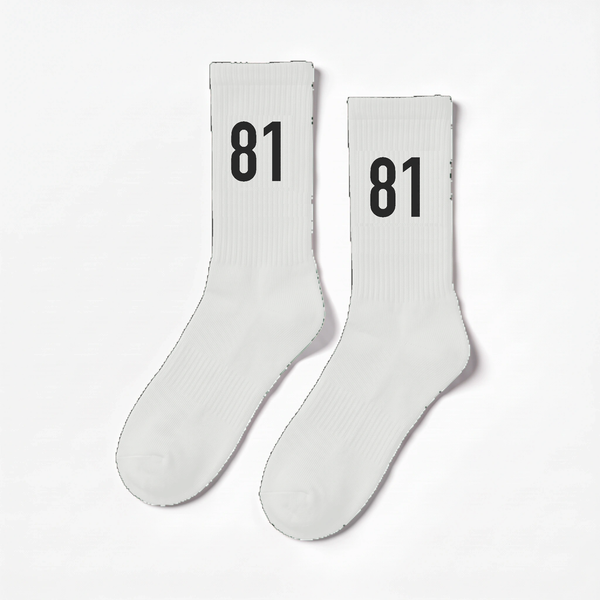Oscar Piastri 81 Socks, white