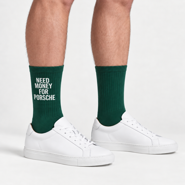 Need Money For Porsche Socks, bottle green