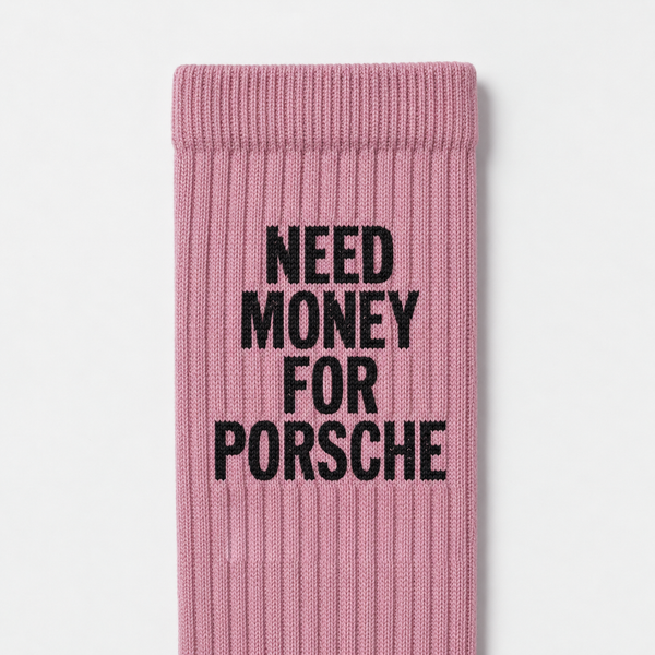 Need Money For Porsche Socks, dusty pink