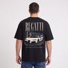 T-shirt Bugatti Chiron Super Sport noir porté de dos