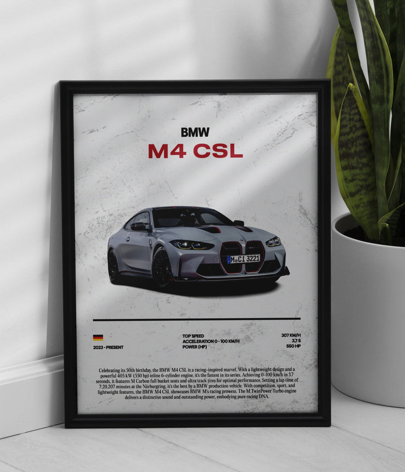 BMW M4 CSL Poster, view 1