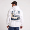 Sweat Bugatti Chiron Super Sport blanc porté de dos
