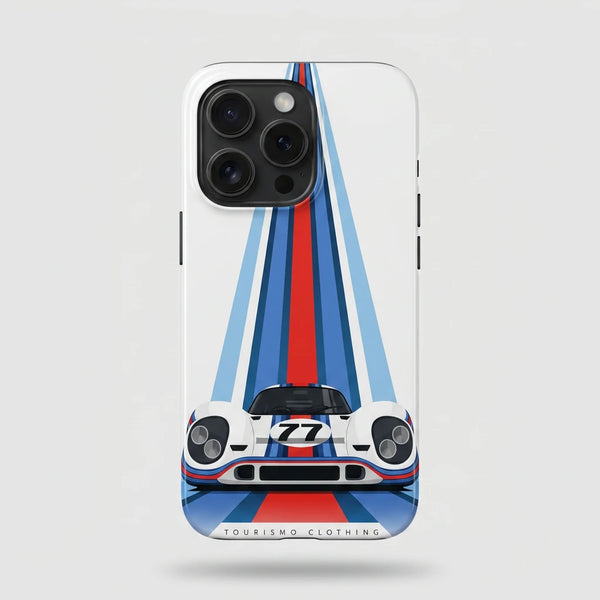 Coque iPhone Porsche 911 Martini Racing Tourismo Clothing, design automobile premium inspire de la competition.