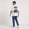 T-shirt Toyota Land Cruiser FJ40 Built Beyond Roads blanc vu de dos