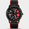 Porsche 718 watch front view, 3D spinning wheel dial