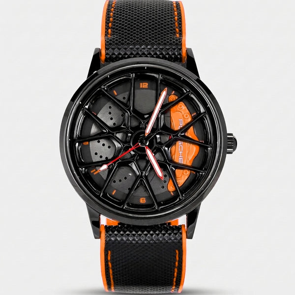 Porsche 718 Watch, orange caliper