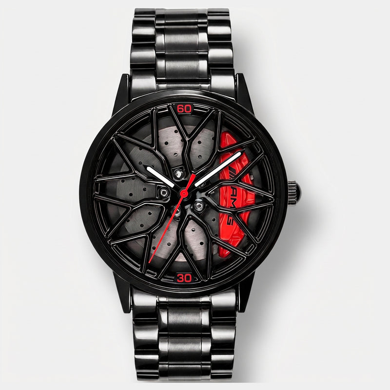 Mercedes-AMG G63 watch front view, 3D spinning wheel dial