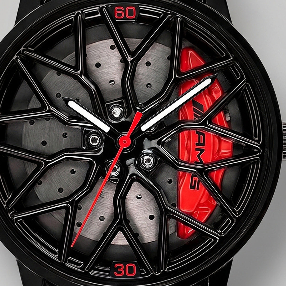 Close-up of the wheel and the AMG engraved caliper, Mercedes-AMG G63 watch