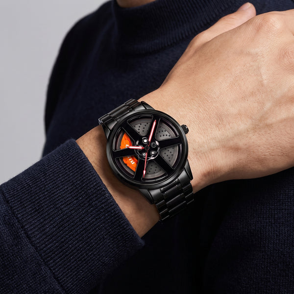 Nissan GT-R watch worn on the wrist