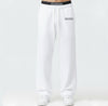 Pantalon de jogging Tourismo Paddock blanc en coton 400gsm, vue de face, coupe loose-fit.