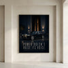 Poster Rolls-Royce Phantom Tourismo encadré et présenté dans un intérieur contemporain