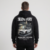 Sweat Honda Civic Type R FK8 Silent Fury noir, vue dos : hoodie streetwear JDM premium, Tourismo Clothing