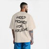 Need Money For Porsche T-shirt, beige, back view