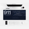 Porsche 911 GT3 RS Rear Wing Mouse Mat — on a light-coloured desk.