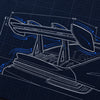 Porsche 911 GT3 RS Rear Wing Mouse Mat — close-up of the printed design.