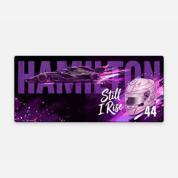 Lewis Hamilton Pink Helmet Mouse Mat — flat view of the mat.