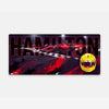 Lewis Hamilton First Win in Red Mouse Mat — flat view of the mat.