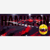Lewis Hamilton First Win in Red Mouse Mat — close-up of the printed design.