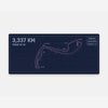 Leclerc Monaco Circuit Map Mouse Mat — flat view of the mat.