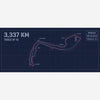 Leclerc Monaco Circuit Map Mouse Mat — close-up of the printed design.