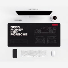 Need Money For Porsche Blueprint Mouse Mat