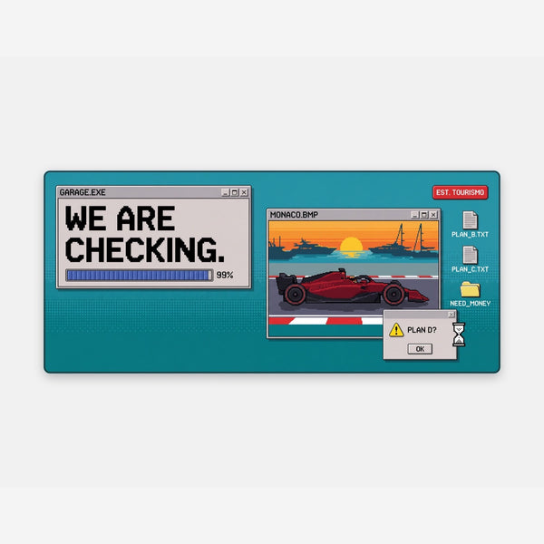 Garage.exe Monaco Grand Prix Mouse Mat — flat view of the mat.